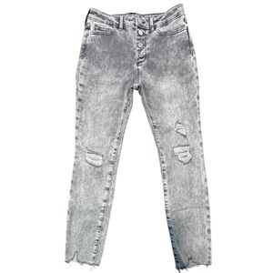 GAP Denim | Girls’ High Rise Destructed Grey Wash Ankle Jeggings | Size 14 | NEW